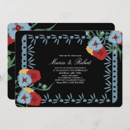 パペルピカドメキシカンボタニカル花模様フィエスタ 招待状