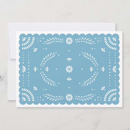 パペルピカドメキシコのブライダルシャワー招待 招待状 (裏面)