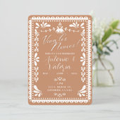 パペルピカドメキシコウェディングシャワーヴィヴァロスノヴィオ 招待状 (スタンド正面)