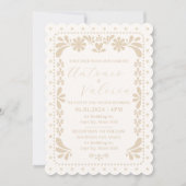 パペルピカドメキシコニュートラル結婚式招待状 招待状 (正面)