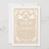 パペルピカドメキシコニュートラル結婚式招待状 招待状 (裏面)