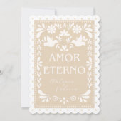 パペルピカドメキシコニュートラル結婚式招待状 招待状 (裏面)