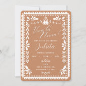 パペルピカドメキシコブライダルシャワーニュートラルバロ 招待状 (正面)