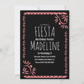 パペルピカドメキシコ誕生日フィエスタ縁どフローラ 招待状 (正面)