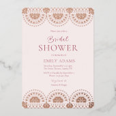 パペルピカドメスペインのキシカンブライダルシャワー 箔招待状 (正面)