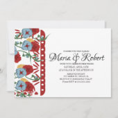 パペルピカドメ結婚キシカンの緑のつる植物フローラ 招待状 (正面)