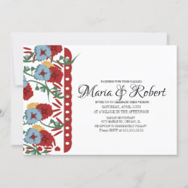 パペルピカドメ結婚キシカンの緑のつる植物フローラ 招待状