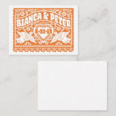 パペルピカドローヴェバーズオレンジ座席表 プレイスカード (正面/裏面)