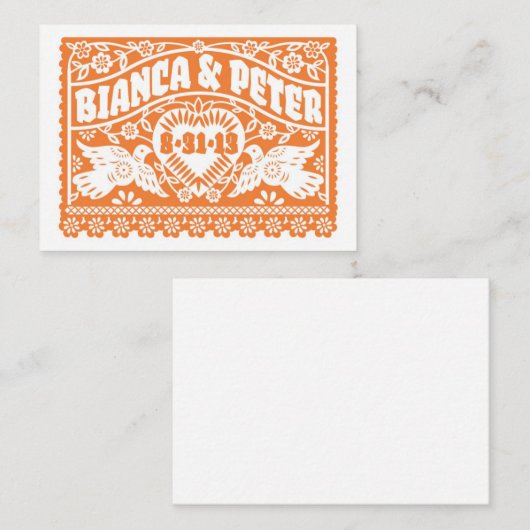 パペルピカドローヴェバーズオレンジ座席表 プレイスカード (正面/裏面)