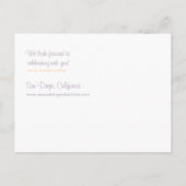 パペルピカド日付を保存ミントグリーン 案内ポストカード (裏面)