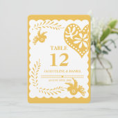 パペルピカド金ゴールドハーベストフィエスタテーブル番号 招待状 (スタンド正面)