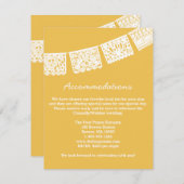 パペルピカド |の結婚宿泊カード エンクロージャーカード (正面/裏面)