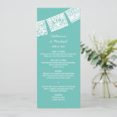 パペルピカド |ウェディングレセプションメニューカード メニュー (スタンド正面)