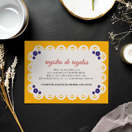 パペルピカード 黄色 Nuestra Boda スペイン 結婚式 エンクロージャーカード