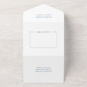 パペルピカ結婚ードのバナーブルー オールインワン招待状 (外側)