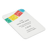 パペルモダンピカドウェディング日付を保存 マグネット (右側)