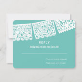 パペルモダンピカドカスタム色 |ウェディングRSVP 出欠カード (正面)