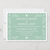 パペルモダンピカドメキシコ結婚式招待状 招待状 (正面)