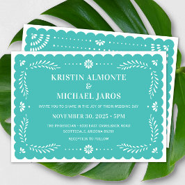 パペルモダンピカドメキシコ結婚式招待状 招待状