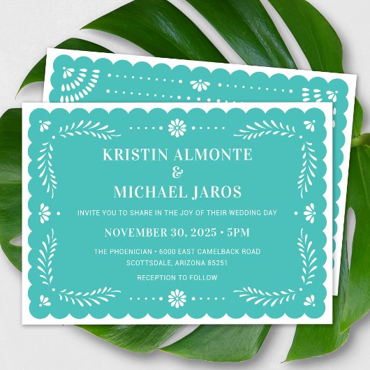 パペルモダンピカドメキシコ結婚式招待状 招待状