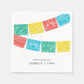 パペルモダンピカド |の結婚ブライダルシャワー スタンダードカクテルナプキン (正面)