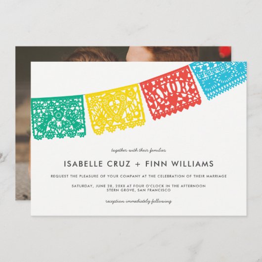 パペルモダンピカド |結婚式招待状 招待状 (正面/裏面)