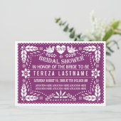 パペルモダンピカ結婚ドパープルブライダルシャワー 招待状 (スタンド正面)