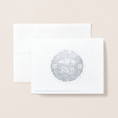 パペル結婚ピカドさんサンキューフォトシルバー 箔カード (裏面封筒付き)