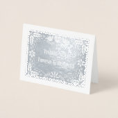 パペル結婚ピカドさんサンキューフォトシルバー 箔カード (正面)