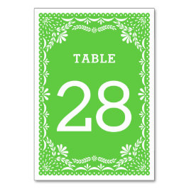 パペル・カラフルピカ結婚ドメキシコのテーブル番号 テーブルナンバー