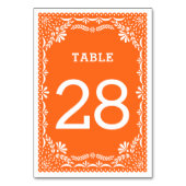 パペル・カラフルピカ結婚ドメキシコのテーブル番号 テーブルナンバー (裏面)