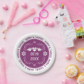 パペル・ピカドは鳥を愛する紫メキシ結婚コの ペーパープレート (パーティー)