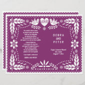 パペル・ピカドパープル結婚のフィエスタ折り畳みプログラム (正面/裏面)