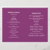 パペル・ピカドパープル結婚のフィエスタ折り畳みプログラム (裏面)