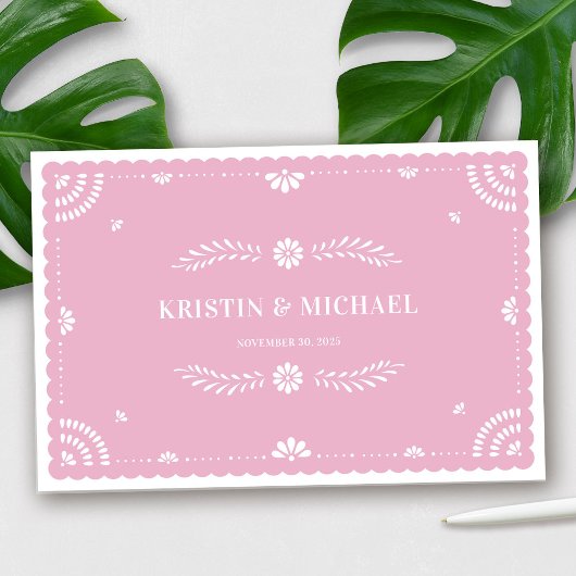 パペル・ピカドメ結婚キシカンのゲストブック、ラベンダー ゲストブック