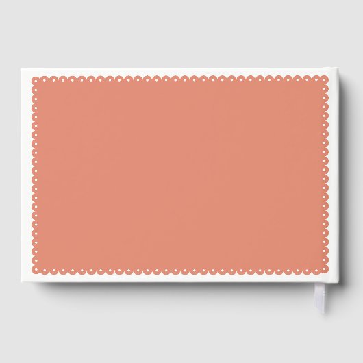 パペル・ピカド愛の鳥の桃結婚のゲストブック ゲストブック (裏面)