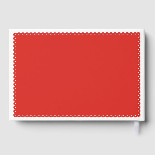 パペル・ピカド愛の鳥の赤結婚のゲストブック ゲストブック (裏面)