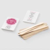 パペル・ピカド愛の鳥ホットピンクの結婚式プログラム ハンドファン (組立なし)