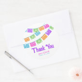 パペル・ピカド結婚のラベルに感謝 ラウンドシール (封筒)