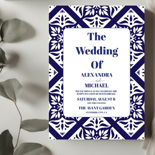 パペル・ピカド・ブルーム・フラワーズ　メキシカンスタイル・ウェディング 招待状