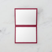 パペル ピカド メキシコ風 バーガンディー レッド キンセアニェーラ サンキューカード (内部)