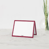 パペル ピカド メキシコ風 バーガンディー レッド キンセアニェーラ サンキューカード (裏面)