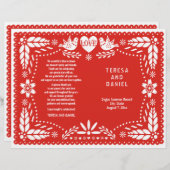 パペル・ピカド・レッド結婚のフィエスタ折り畳みプログラム (正面/裏面)