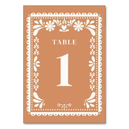 パペル・ピカ結婚ドのテーブル・ナンバー・メモダンキシカン テーブルナンバー