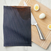 パホスの海底と港の夜 キッチンタオル (四つ折り)