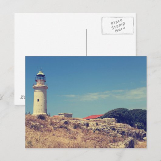 パホスの灯台 ポストカード (正面/裏面)