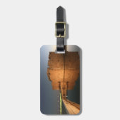パホス城と夕焼けのリフレクション ラゲッジタグ (正面縦)