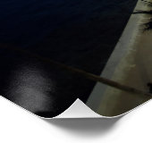 パホス城と夜の港，キプロス ポスター (コーナー)