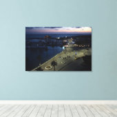 パホス城と港の夜 キャンバスプリント (インサイチュ (ウッドフロア))
