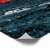 パホー火山からの溶岩のアーチ噴水 ポスター (角)